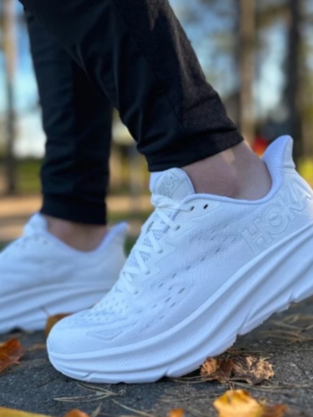 Hoka Clifton 9 White Sneakers